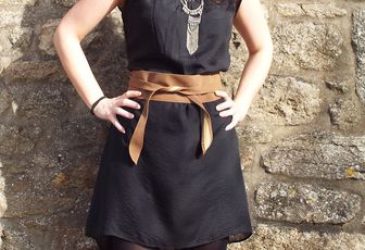 Robe asymétrique en soie