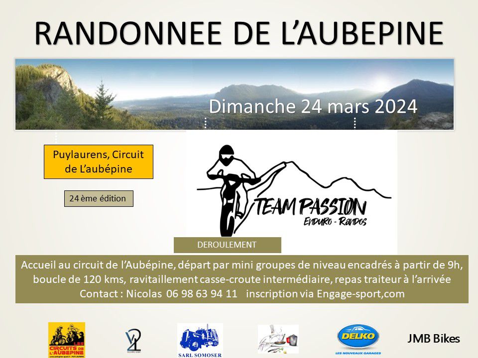 rando l'Aubepine Puylaurens (81) Team Passion mars 2024