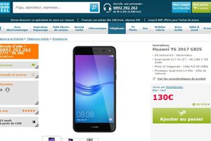 Bon plan Smartphone 5 pouces - Huawei Y6 2017 à 130 euros