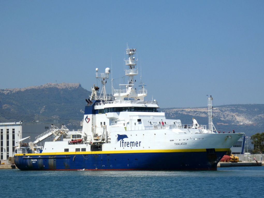 THALASSA , navire de recherche de l' Ifremer , arrivant à la Seyne sur Mer le 01 juillet 2019