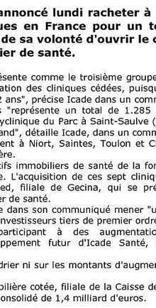 Icade acquiert le Pôle Santé République