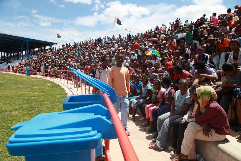 Inauguration du Kianja (Stade) Makis de Madagascar, à Andohatapenaka, par le Président Andry Rajoelina. 1ère partie. Photos: Harilala Randrianarison