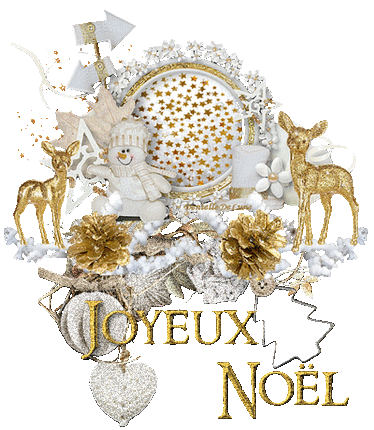 Gif scintillant Joyeux Noël - Décorations Noël