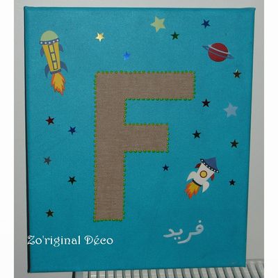 Cadre de naissance et toile garçon