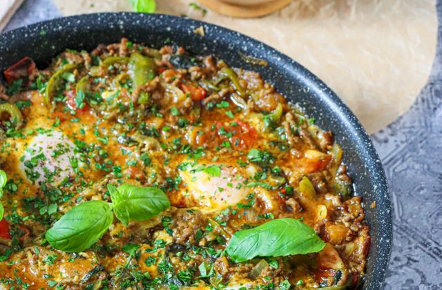 Tchoutchouka au bœuf & épinards