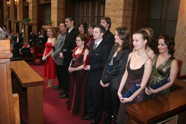 Remise des diplômes à l´Université Comenius de Bratislava (février 2008). 