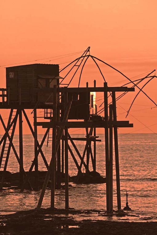 Coucher de soleil plage de Tharon - Photos Thierry Weber Photographe de Mer La Baule Guérande