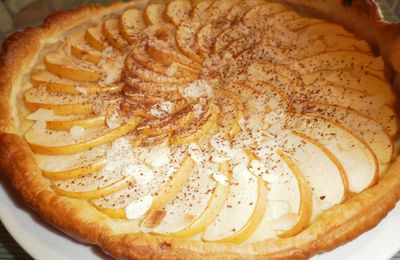 Tarte à la crème pâtissière et aux pommes