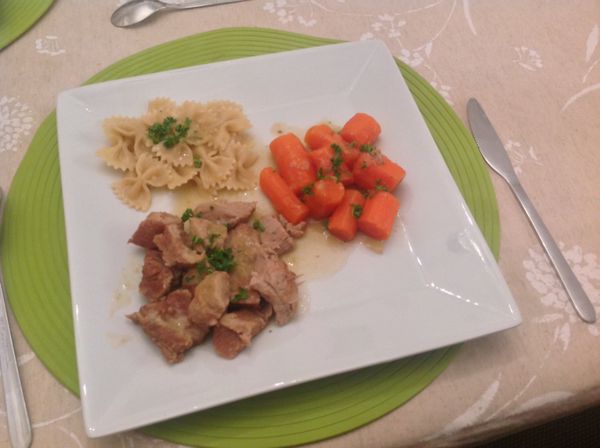 Sauté de veau aux carottes 9 points(W  W )