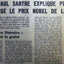 Quand Sartre refusait le Nobel