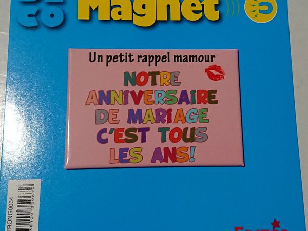 Magnets reçus ce lundi 31 janvier 2022