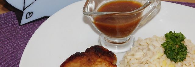 Côtes de porc - sauce au café.