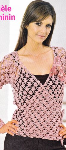 tutoriel crochet gratuit : cache coeur élégant rose