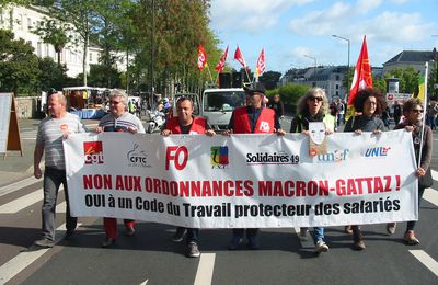 Manifestation du 12 septembre dans le Maine & Loire