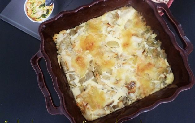 Gratin de poisson au fenouil et munster