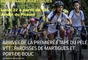 ARRIVÉE DE LA PREMIÈRE ÉTAPE DU PÉLÉ VTT