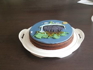Gâteau Disque Monde