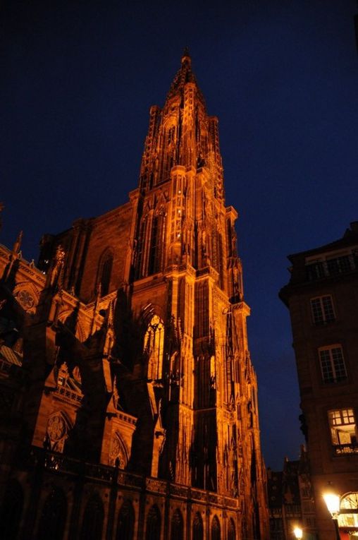 Première escapade nocturne dans Strasbourg et immortalisation de graffitis.