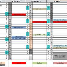 Programme prévisionnel des courses 2018 