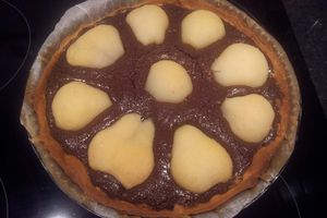 Tarte gourmande poires chocolat