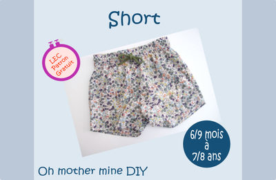 Short pour bébé et enfant de Oh Mother Mine DIY - Patron couture gratuit