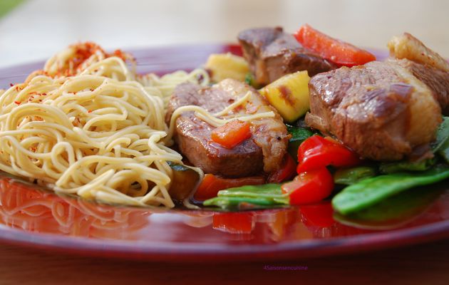 Wok canard et légumes