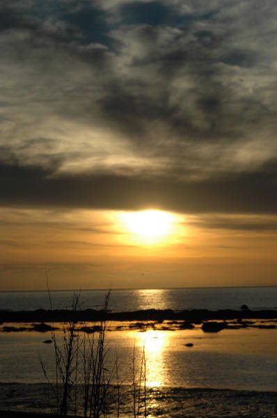 coucher de soleil sur la baie de Cap-Chat