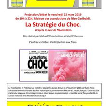 La Stratégie du Choc, d’après le livre de Naomi Klein. Conférence des Gilets Jaunes à Nice.