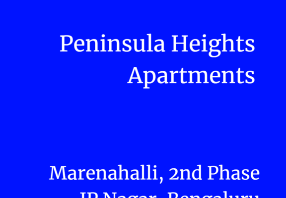 Luxury projects in Bangalore - Peninsula Heights