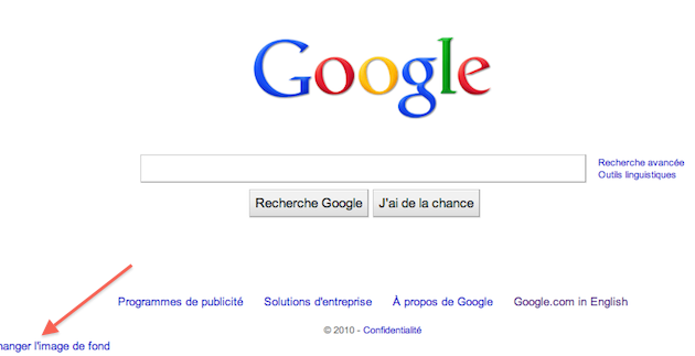 Changer l image de fond google