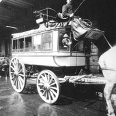Omnibus privé 1: Origines et premières utilisations. Omnibus de gare, d'hotel, de pensionnat,... - attelage-patrimoine
