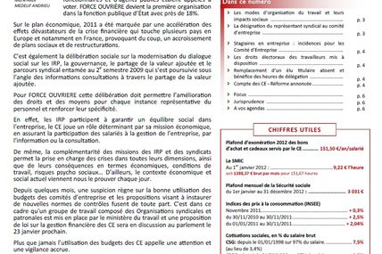 le bulletin info des CE n° 8 - Janvier 2012 - 130112