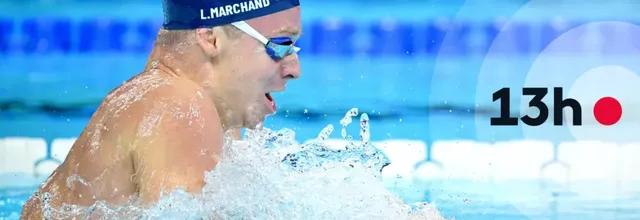 Édition spéciale du Journal de 13h de France 2 avec la course de Léon Marchand en Coupe du monde de natation petit bassin à Shanghai, ce vendredi 18/10/2024