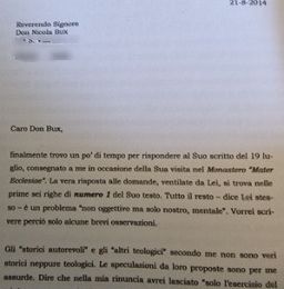 "Lettre inédite de Benoît XVI" - Mgr Bux continue de vendre vessie pour lanterne