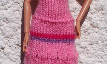 Tricot Barbie: Robe d'été n°12 par les copinautes