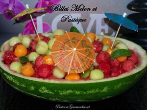 Billes de melons et pastèque