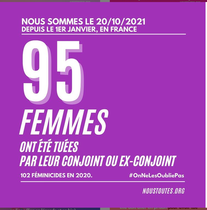 108 EMME FEMMES  TUEES PAR  SON CONJOINTS EN 2021 