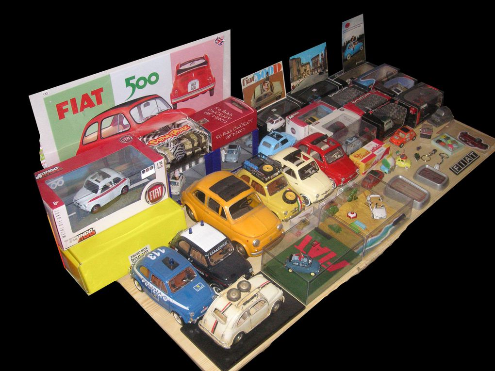 Voici ma collection de fiat 500 miniature (Brumm, Minichamps, Solido, Norev, Mercury...)