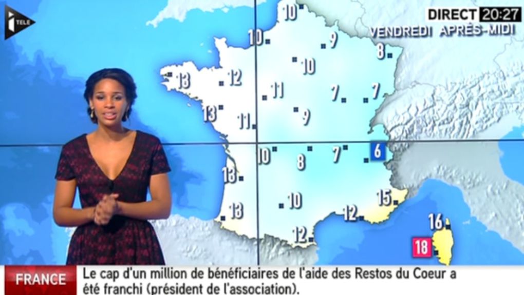 2013 12 19 - 20H25 - ALICIA FALL - ITELE - LA METEO