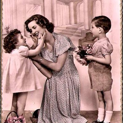 Vintage - cartes fête des mères