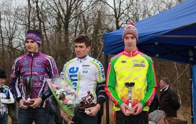 Résultats du Championnat départemental Cyclo-cross de Pasly du 22/12/13