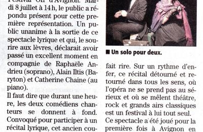 La presse en parle pendant le Off