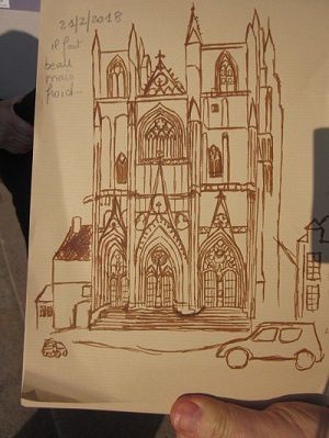 Le &quot;Croquis exterieur&quot; et La Cathédrale de Nantes