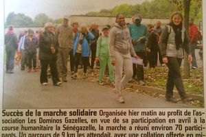 Article sur notre évènement "marche solidaire"