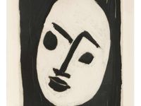 Henri Matisse Masque blanc sur fond noir