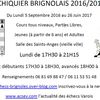 Echiquier Brignolais Saison 2016 - 2017