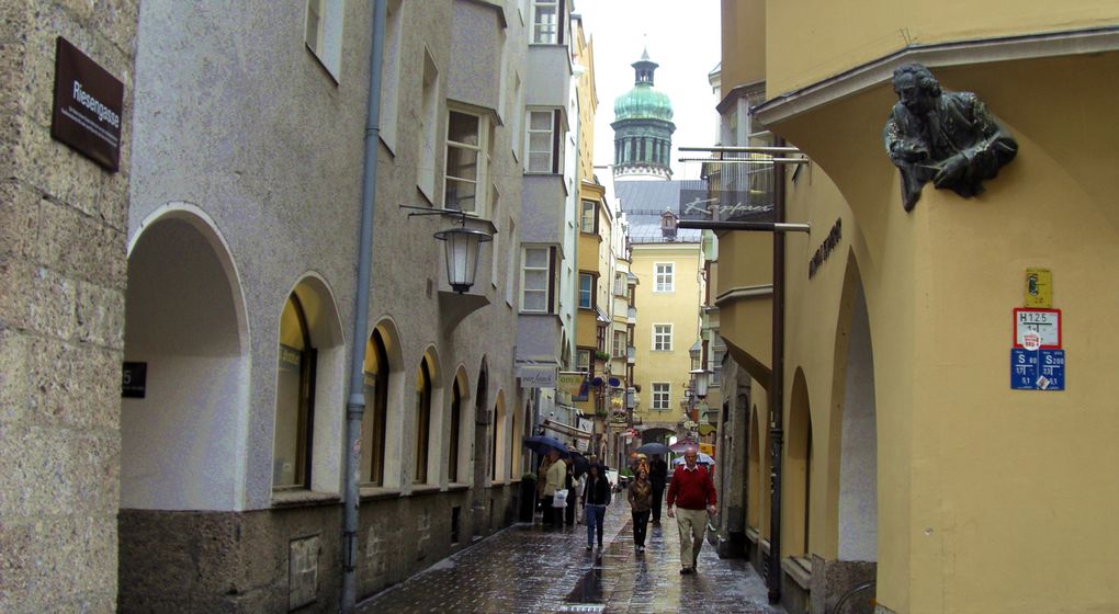 Innsbruck en travaux et sous la pluie