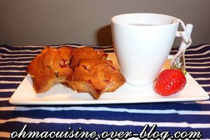 Muffins fraise et chocolat noir