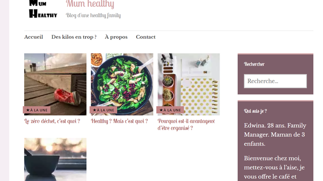 Mum Healthy : mon nouveau blog 