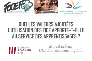 Quelles valeurs ajoutées l’utilisation des TICe...